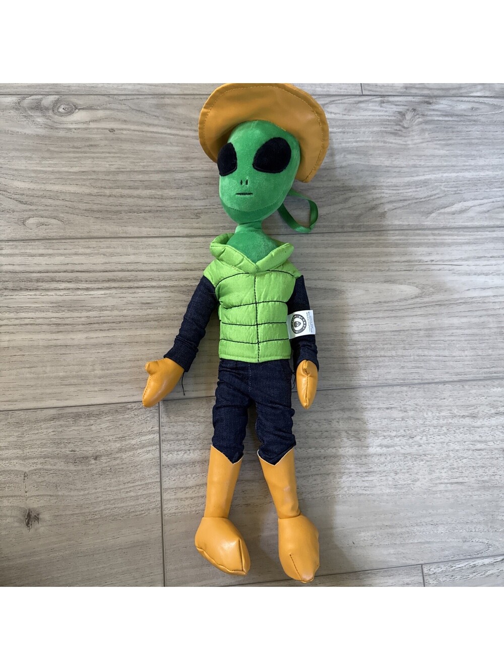 Alien Fresh Jerky Cowboy Alien Plush Doll 19” Green Stuffed Toy Western Hat Rare